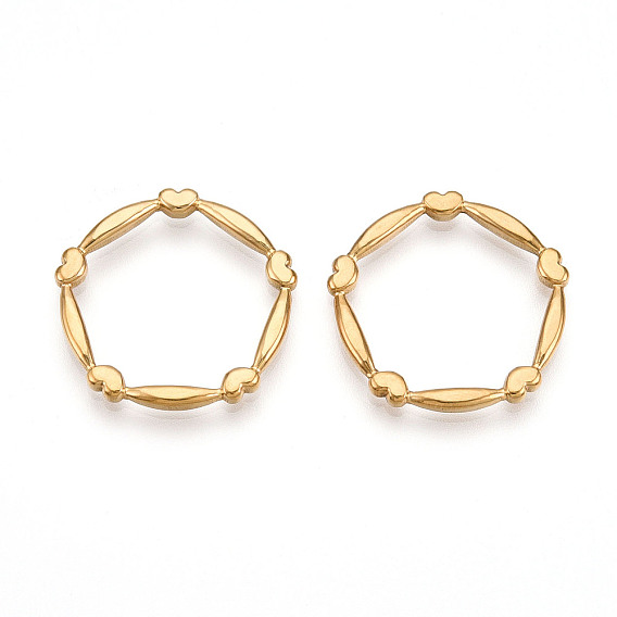 304 нержавеющей стали связывающий кольца, форма кольца в форме сердца, ионное покрытие (ip)