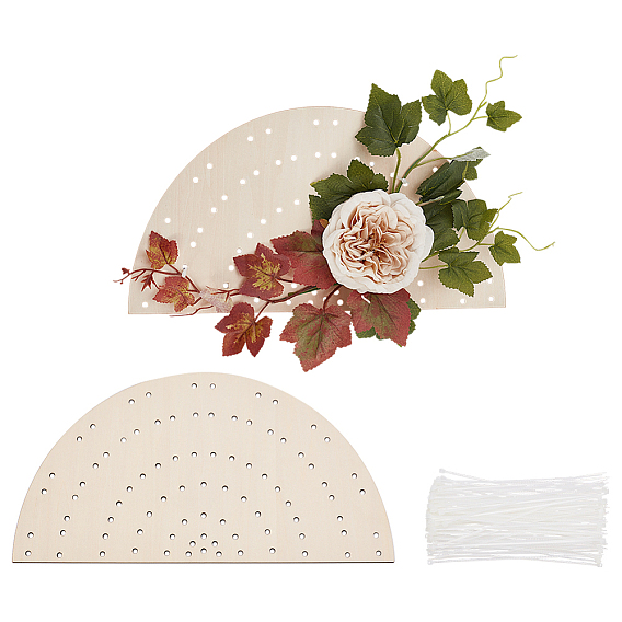 Доски для венков из дерева, с 100шт нейлоновыми кабельными стяжками