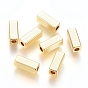 Brass Beads, Long-Lasting Plated, Cuboid