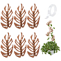 6Pcs Wood Wall Fixture Clips, with Double Sided Adhesive, For Climbing Plants, Leaf