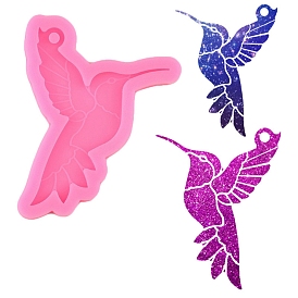 Bird Shape DIY Pendant Silicone Molds, for Keychain Making, Resin Casting Molds, For UV Resin, Epoxy Resin Jewelry Making
