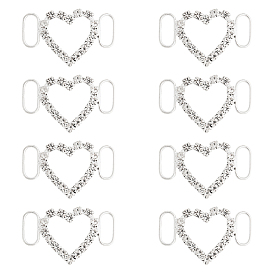 8шт. латунные хрустальные стразы для украшения обуви, пряжки для туфель своими руками, сердце
