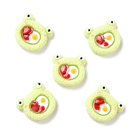 Cabuchones de resina, alimento de imitación, rollo de sushi en forma de cabeza de rana