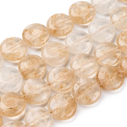 Арбуз камень стеклянные бусы пряди, плоско-круглые