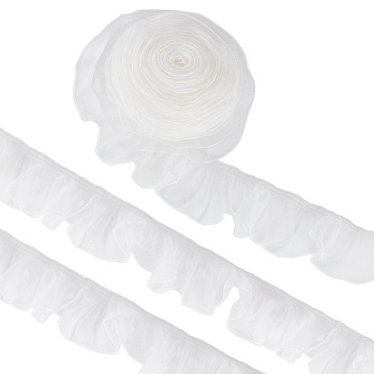 1шт 10 ярдов органза плиссированная кружевная отделка, для аксессуаров для одежды