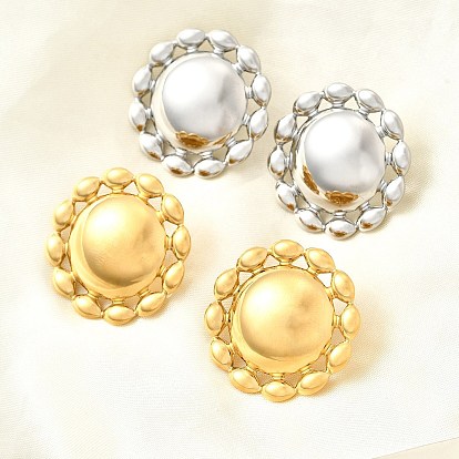 304 из нержавеющей стали серьги, подсолнечник