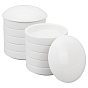 3Pcs Porcelain Ink Box, for Grinding Ink, Flat Round, Calligraphy Supplies
