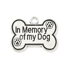 Сплавочные подвески тибетского стиля, регистрационный номер собаки, без кадмия и без свинца