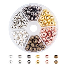 Iron Spacer Beads, Rondelle, Mixed Color