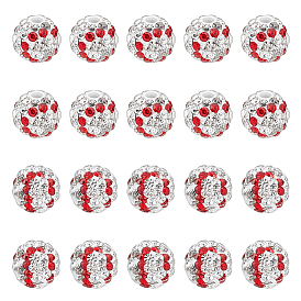 20Cuentas de diamantes de imitación de arcilla polimérica hechas a mano, rondo