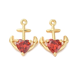 Латунные микро проложить кубического циркония подвески, подвески якорь и сердце, стойки покрытие, долговечный, без кадмия и без свинца