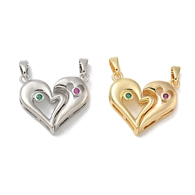 Стойки обшивки латунные подвески, с кубического циркония, долговечный, без свинца и без кадмия, сердце