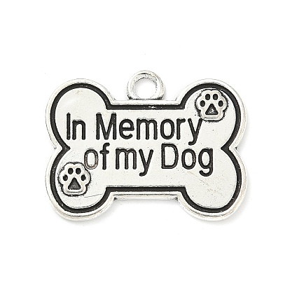 Сплавочные подвески тибетского стиля, регистрационный номер собаки, без кадмия и без свинца