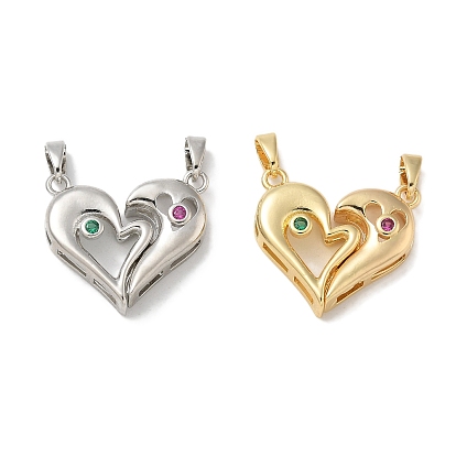 Стойки обшивки латунные подвески, с кубического циркония, долговечный, без свинца и без кадмия, сердце