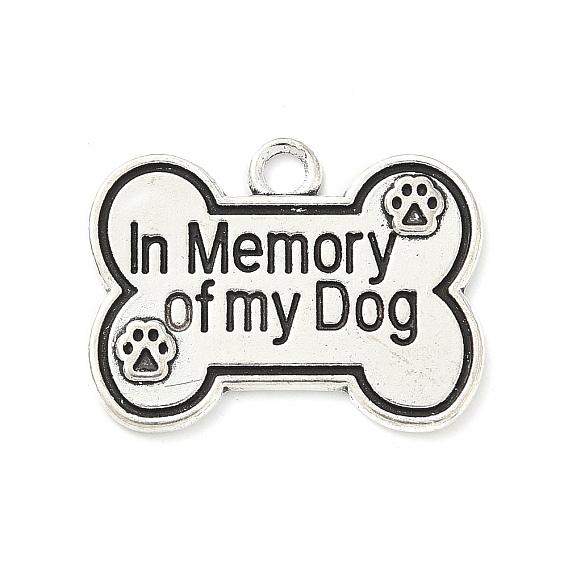 Сплавочные подвески тибетского стиля, регистрационный номер собаки, без кадмия и без свинца