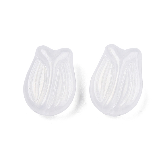 Непрозрачный акрил с блестящими пудровыми шариками, тюльпан