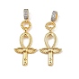 Латунные микро проложить кубического циркония подвески, крестик, без свинца и без кадмия, долговечный, стойки покрытие