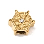 304 Stainless Steel with Crystal Rhinestone European Beads, Large Hole Beads, Helm