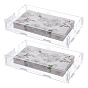 2 Bags Rectangle Acrylic Napkin Storage Box