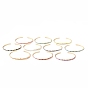 Brass Cuff Bangles, Enamel Open Bangles for Women Men, Real 18K Gold Plated