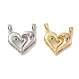 Стойки обшивки латунные подвески, с кубического циркония, долговечный, без свинца и без кадмия, сердце