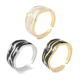 Ионное покрытие (ip) 304 эмалированные кольца на манжетах из нержавеющей стали, широкие открытые кольца для женщин