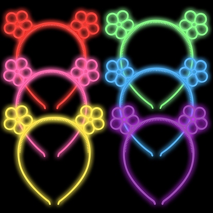Luminous Plastic Headbands,  Children's party hair accessories plastic hairpin, Flower