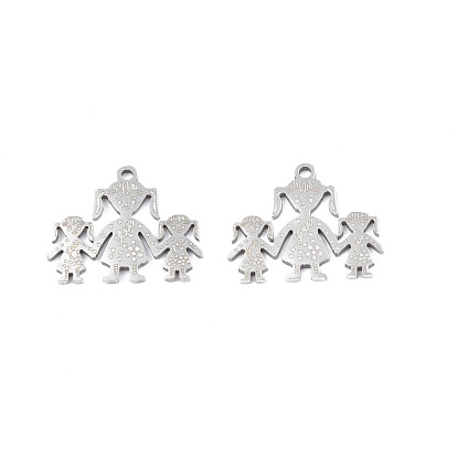 201 Stainless Steel Pendants Ion Plating(IP), Girl