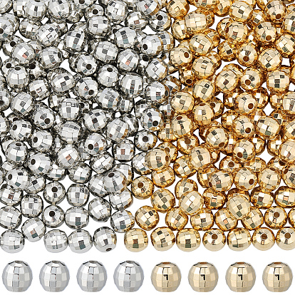 400 шт 2 цвета пластиковые бусины ccb, граненые, круглые