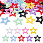 40Pcs Opaque Acrylic Pendants, Star