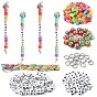 Наборы для изготовления украшений из подвесок своими руками, в том числе пластиковые бусины, стеклянные шампала бусины, Акриловые бусины, Нейлоновая нить, 304 из нержавеющей стали открыты кольца прыжок