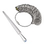 Jewelry Measuring Tool Sets, with Aluminium Ring Size Sticks Ring Mandrel and Alloy American Calibration Ring Sizers Professional Model