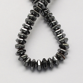 Non-magnetic Synthetic Hematite Beads Strands, Grade A, Hexagon
