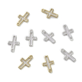 Brass Tiny Cross Charms, Long-Lasting Plated