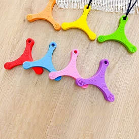 Pendentifs en silicone écologique de qualité alimentaire en forme de fléchette, perles à mâcher pour les jouets de dentition, Diy soins infirmiers colliers faisant