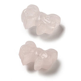 Natural Rose Quartz Beads, Bowknot