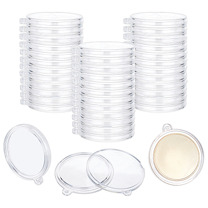 Transparent Acrylic Big Pendants, for Coin Collection, Flat Round