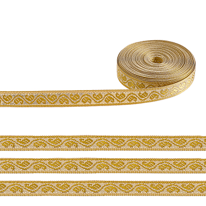 10 Yards Ethnic Style Embroidery Polyester Ribbons, Jacquard Ribbon, Tyrolean Ribbon, Garment Accessories