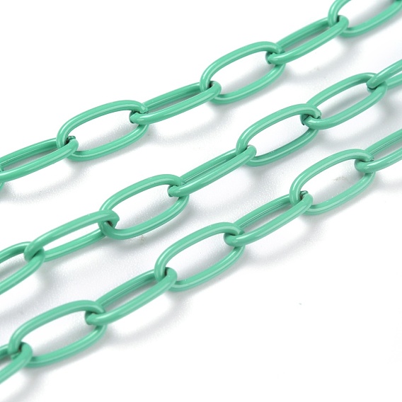 Spray Painted Brass Cable  Chains, with Spool, Unwelded