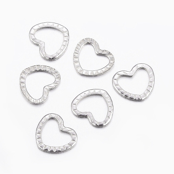 304 Stainless Steel Linking Rings, Heart