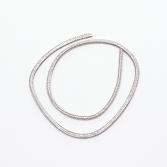 Glaçure colorée strass tube flexible cordon en caoutchouc synthétique, tuyau creux, pour les résultats des cheveux