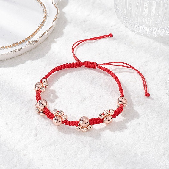 Браслеты из немагнитных синтетических гематитовых бусин с гальваническим покрытием в виде отпечатка лапы, с оплеткой нейлоновой нити