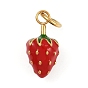 304 нержавеющей стальной эмали подвески, с целью перехода в кольце, клубничное очарование, золотые