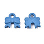 Spray Painted Alloy Charms, Cadmium Free & Lead Free, Bowknot