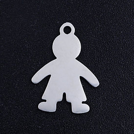 304 Stainless Steel Pendants, Blank Stamping Tag, Boy