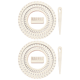 Наборы деревянных круговых ткацких станков в форме шестерни, с гребешком и каплевидными иглами