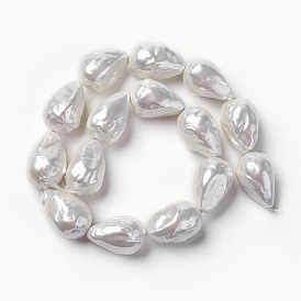 Shell Pearl Beads Strands, Drop