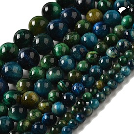 Dyed Natural Tiger Eye Beads Strands, Round