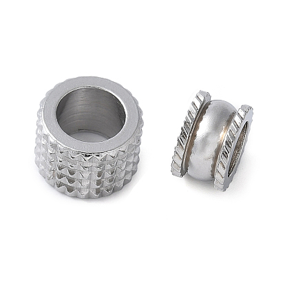 201 из нержавеющей стали европейские шарики, бусины с большим отверстием, колонка