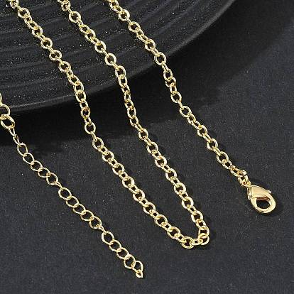 2.7mm Messing-Kabelkettenhalsketten für Damen, langlebig überzogen